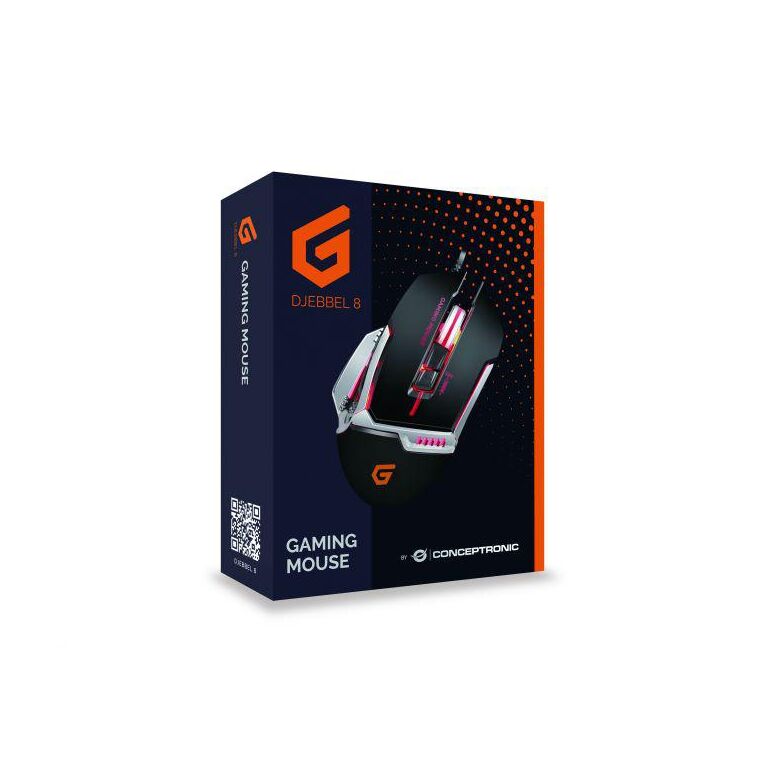 Conceptronic djebbel02b 8d gaming usb mouse, 4000 dpi, 77 x 130 x 48 mm,  Mouse | electropc.ro