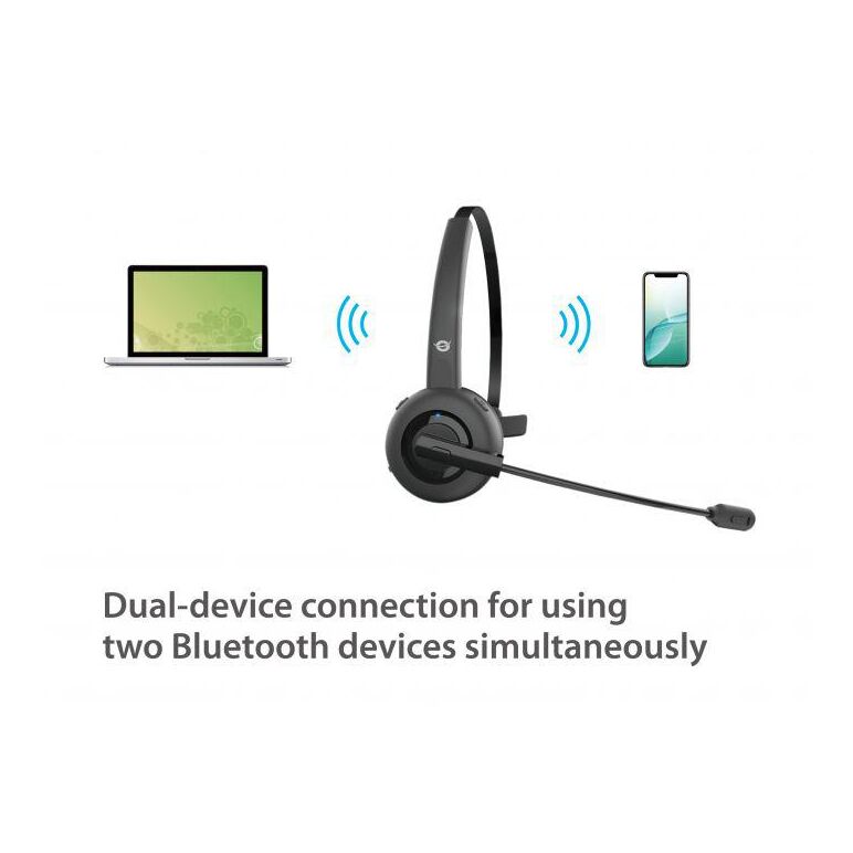 Conceptronic polona03bd bluetooth mono headset with charging dock, noise cancelling microphone, 146.1 x 168.45 x 52 mm,  Casti audio | electropc.ro