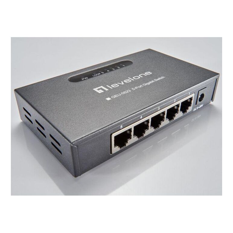 Levelone geu-0523  5-port gigabit switch, 124 x 72 x 24 mm,  Switch-uri | electropc.ro