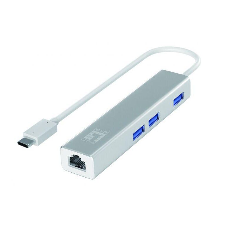 Levelone usb-0504 gigabit usb-c network adapter with usb hub, 110 x 23.5 x 16.5 mm,  Access point & Range Ext. | electropc.ro
