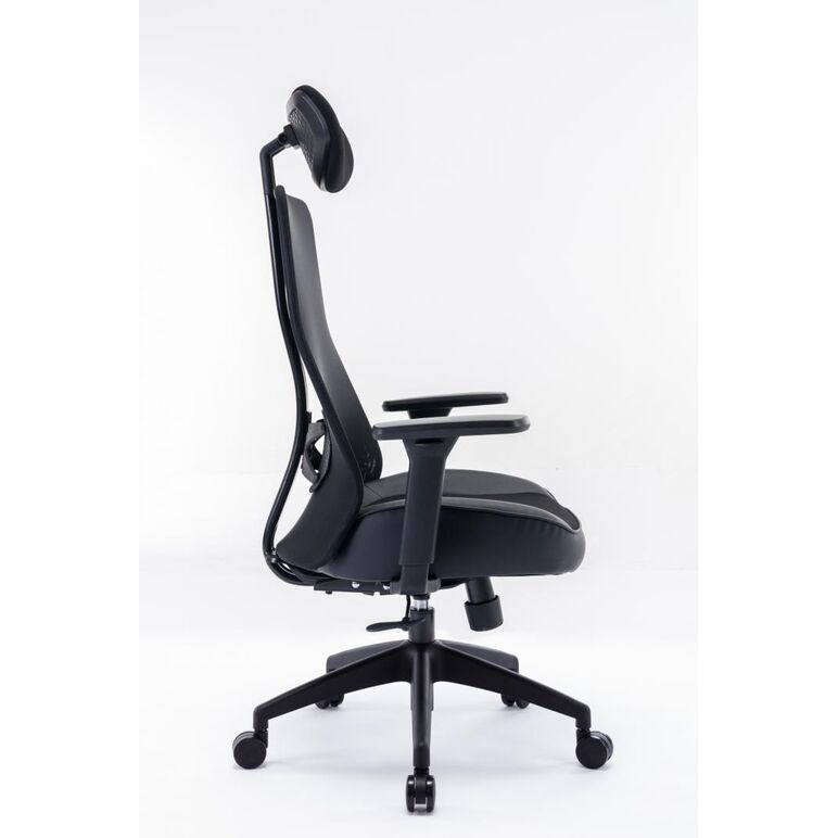 Scaun gaming serioux kyrian, adjustabil, piston pe gaz clasa 4, manere 3d, tetiere reglabile, baza stea cu 5 picioare, suporta pana la 150 kg, negru,  Scaune gaming | electropc.ro