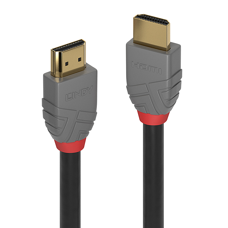 Cablu lindy 0.5m high speed hdmi, latime de banda suportata 18gbps, rezolutie maxima 4096x2160@60hz 4:4:4 8bit,  anthra,  Cabluri video | electropc.ro