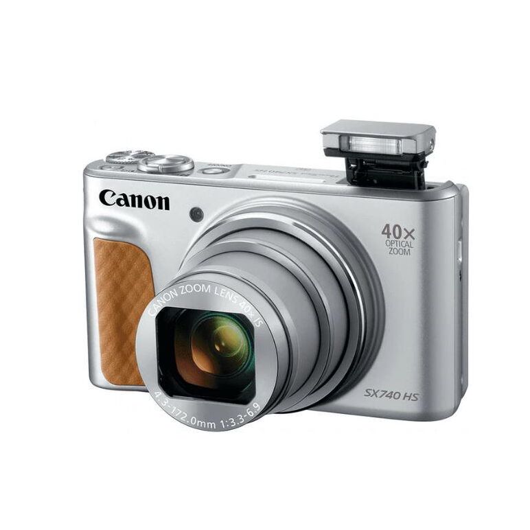Camera foto canon powershot sx740hs silver, 20.3 mp, senzor cmos tip 1/2,3, cu iluminare din spate, 40x zoom optic, 40x zoom digital, 3" lcd rabatabil, processor imagine digic 8, focalizare ttl, iso100-3200, wifi, gps, bluetooth, efecte fotografice, filma,  Aparate foto compacte | electropc.ro