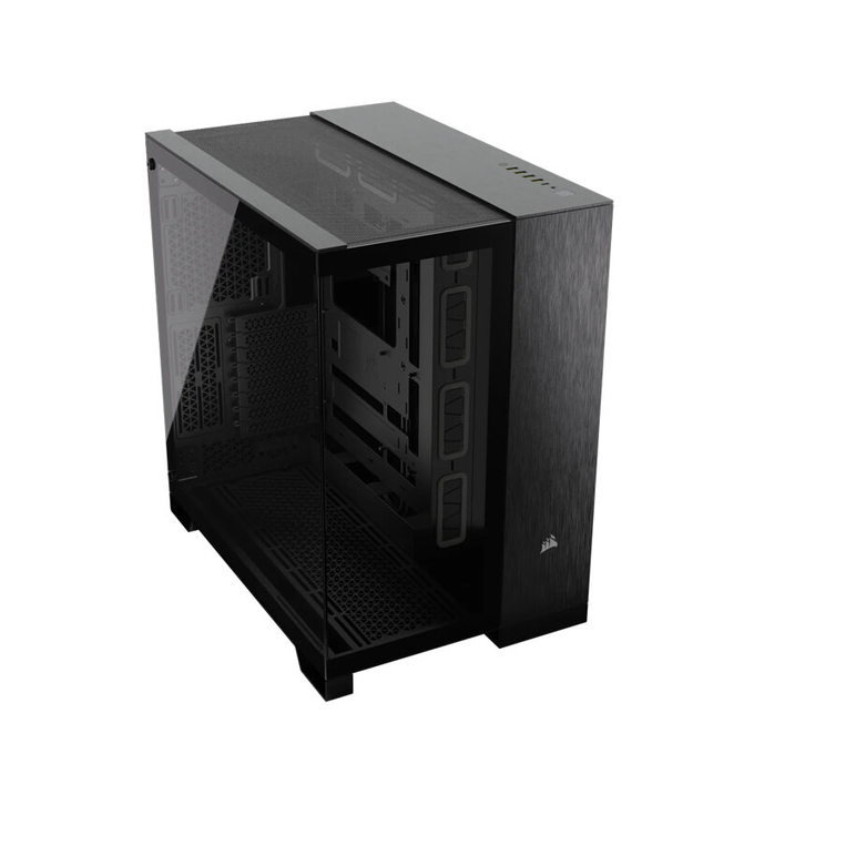 Carcasa corsair 6500x mid tower dual chamber negru/obsidian aluminium,  Carcase | electropc.ro