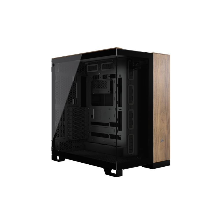 Carcasa corsair 6500x mid tower dual chamber negru/walnut wood,  Carcase | electropc.ro