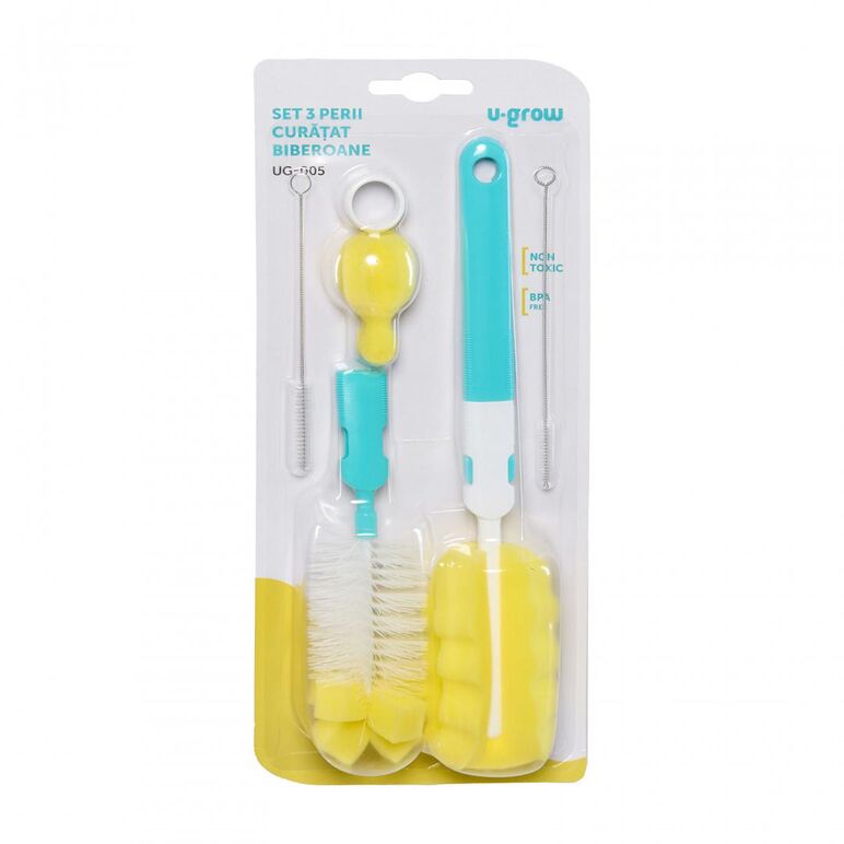 Set 3 perii curatat biberoane ug-005,  Articole hranire bebelusi | electropc.ro