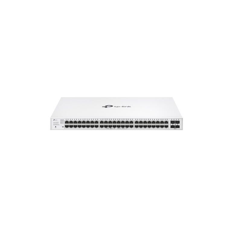 Switch tp-link cu 52 de porturi, 48× 10/100/1000 mbps poe+ rj45 ports (auto negotiation/auto mdi/mdix),4× gigabit sfp slots, capacitate switch 104 gbps, dimensiuni 17.3×13.0×1.7 in (440×330×44 mm),  Switch-uri | electropc.ro