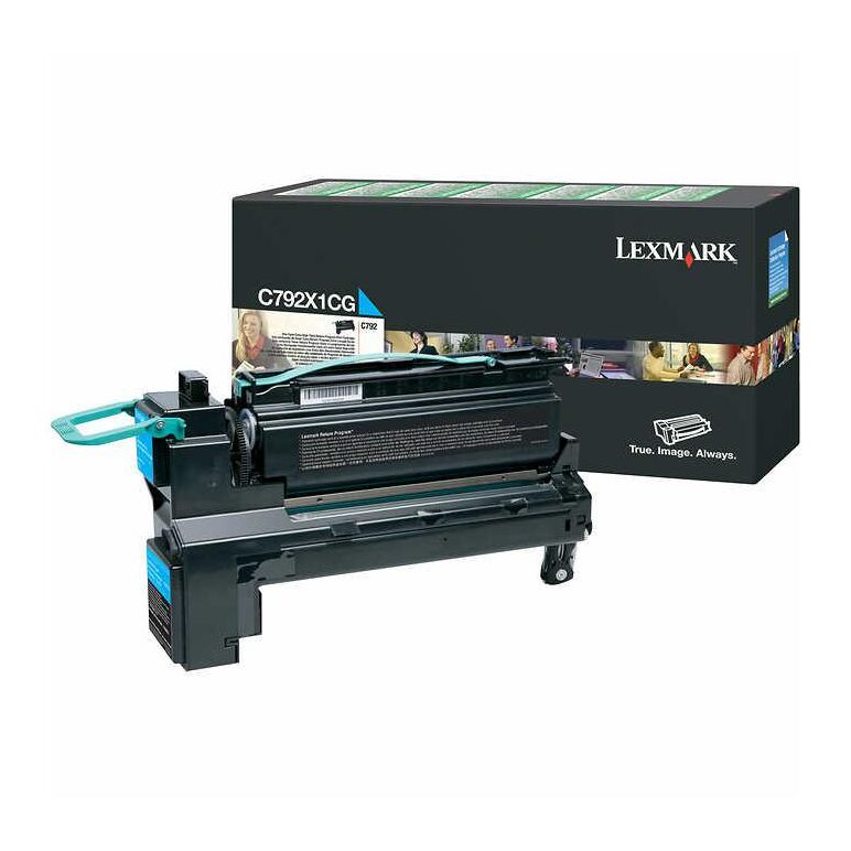 Toner lexmark c792x1cg, cyan, 20 k, c792de , c792de gov hv ,c792de gov lv , c792dhe , c792dhe gov lv , c792dte , c792e,  Tonere | electropc.ro