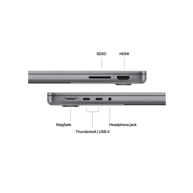 Macbook pro 14.2"/apple m3 (cpu 8-core, gpu 10-core, neural engine 16- core)/24gb/512gb - space gray - int,  Laptopuri | electropc.ro