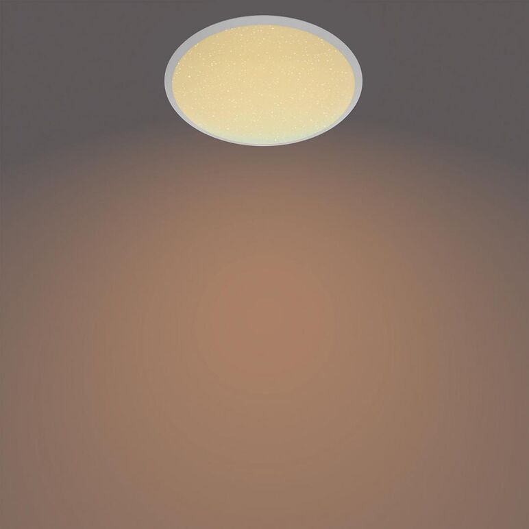 Plafoniera led philips cavanal, 12w, 1200 lm, 3 trepte de intensitate, lumina calda (2700k), ip44, 25cm, alb,  Lampi de interior | electropc.ro