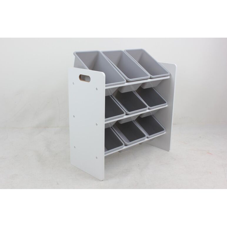 Raft depozitare cu 9 cosuri colorate gri, u-grow,  Mobilier camera copii | electropc.ro