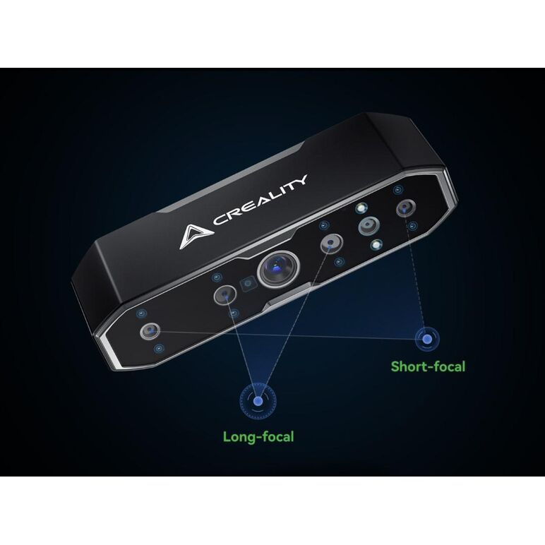 Creality 3d scanner cr-scan otter, acuratete: pana la 0.02mm, rezolutie 3d: 0.05-2mm, viteza scanare:20fps, alimentare: 5v 3a, greutate: 390g, color mapping, imu, laser clasa 1, format iesire: obj/stl/ply, interfata: usb c/usb 2.0, distanta lucru: 110-100,  Accesorii imprimare 3D | electropc.ro