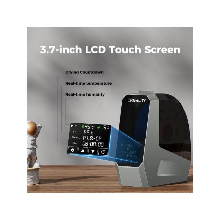 Creality 3d space pi filament dryer, dimensiuni: 300x200x100mm, 145w, control temperatura : 45°c-70°c, durata incalzire: 0-48h, diametru filament compatibil: 1.75mm/2.85mm.recomandat pentru: pla, tpu, pp, abs, asa, petg, pc, pet, pla-cf, petg-cf, pa-cf, t,  Accesorii imprimare 3D | electropc.ro
