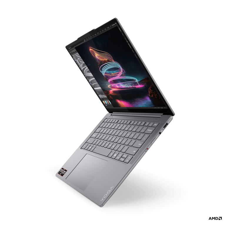 Laptop lenovo yoga pro 7 14asp9, 14.5" 2.8k (2880x1800) oled 400nits glossy, 100% p3, 100% srgb, 120hz, eyesafe®, dolby vision®, displayhdr™ true black 500, agc dragontrail™ glass, amd ryzen™ ai 9 365 (10c / 20t, 2.0 / 5.0ghz, 10mb l2 / 24mb l3), video in,  Laptopuri | electropc.ro