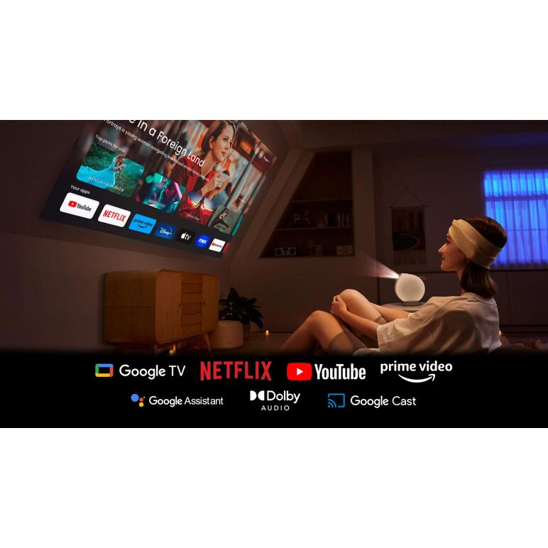 Videoproiector benq gv50, fhd 1920* 1080, up to 4k uhd (3840 x 2160), laser 20.000-30.000 ore, 500 ansi lumeni, 16:9, 100.000:1, hdr, hlg, hdmi, usb type a-1 (2.0/power supply1.0a/reader/fw upgrade), usb tip c, boxe 2* 4w, woofer cameră 10w, audio out, te,  Videoproiectoare | electropc.ro
