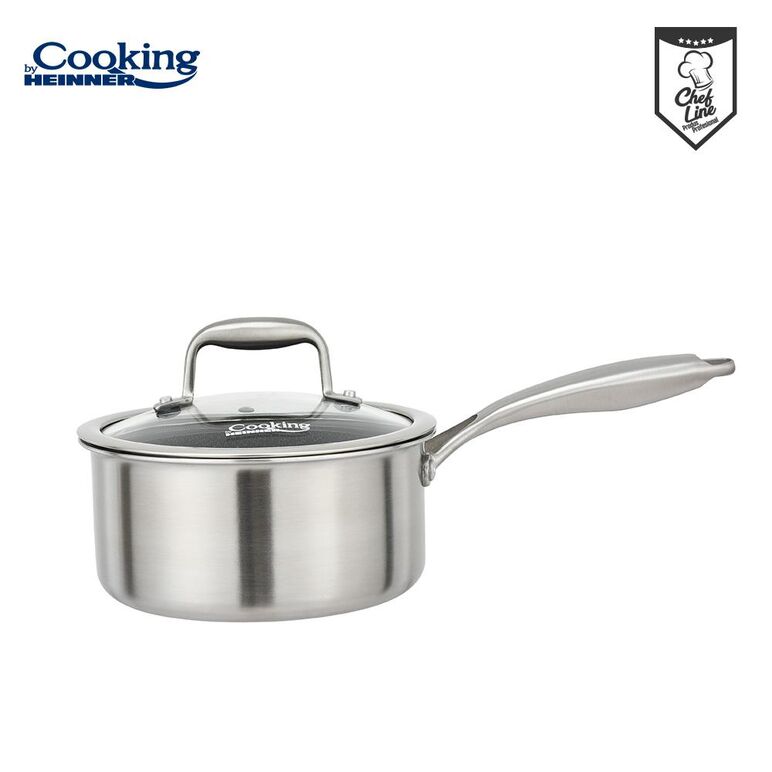 Caserola inox+capac sticla in 3 straturi 18x9 cm, 2 l, titanium3, cooking by heinner,  Tavi copt | electropc.ro