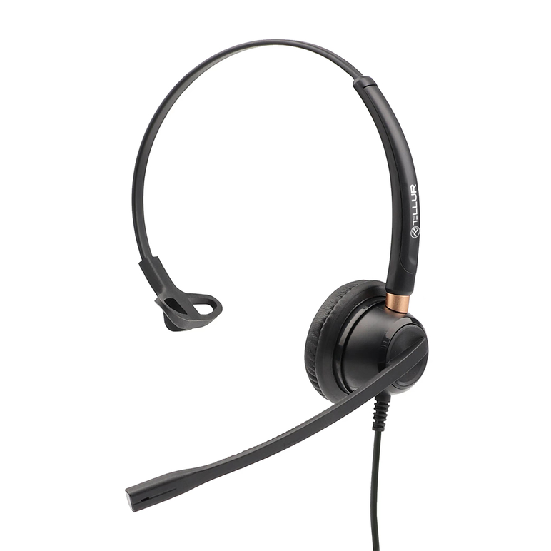 Casti cu fir call center tellur voice 510n, monoaural, usb, negru,  Casti audio | electropc.ro