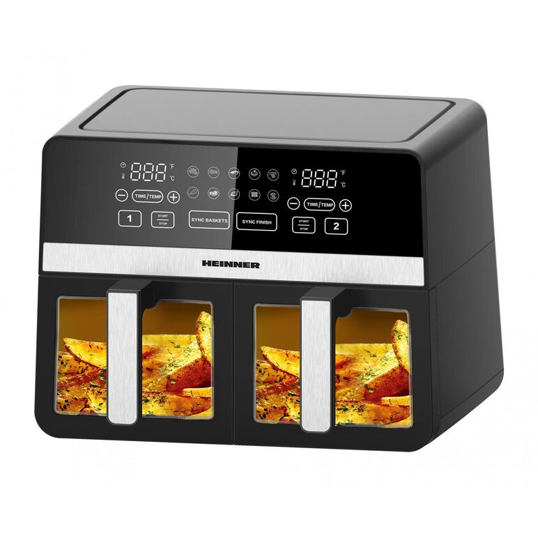 Friteuza dubla cu aer cald heinner simcook haf-k10db24bk,  Friteuze | electropc.ro