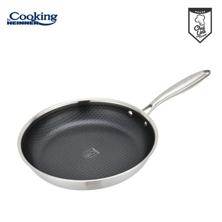 Tigaie inox in 3 straturi 24x4.5 cm, titanium3, cooking by heinner,  Tigai si seturi | electropc.ro