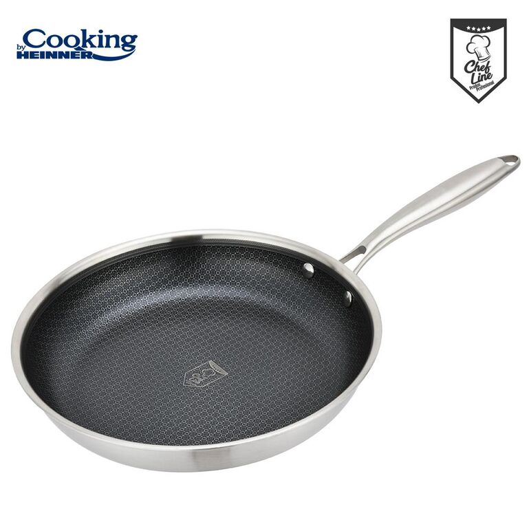 Tigaie inox in 3 straturi 28x5.5 cm, titanium3, cooking by heinner,  Tigai si seturi | electropc.ro