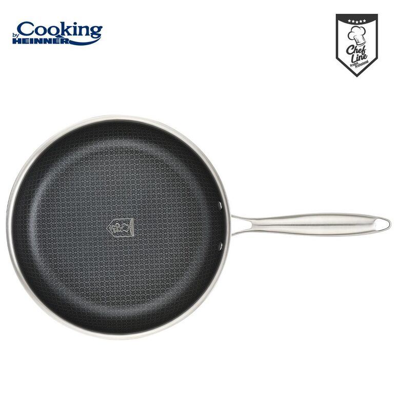 Tigaie inox in 3 straturi 28x5.5 cm, titanium3, cooking by heinner,  Tigai si seturi | electropc.ro