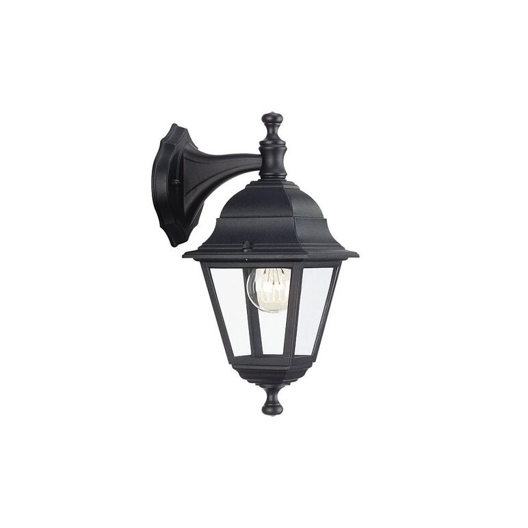 Aplica tip felinar pentru exterior philips lima, 1xe27, max 60w, ip44, 205x150x355mm, negru,  Aplice de exterior | electropc.ro