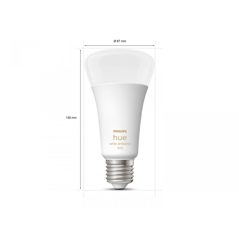 Bec led inteligent philips hue a67, bluetooth, e27, 13w (100w), 1600 lm, lumina alba (2200-6500k),  Becuri si Tuburi LED | electropc.ro