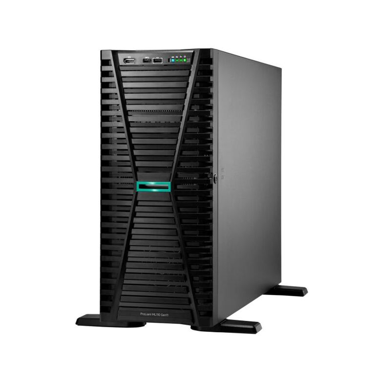 Hpe proliant ml110 gen11 4510 12-core 1p 64gb-r mr408i-o 8sff 2x480gb ssd 2x1000w rps eu server,  Sisteme server | electropc.ro