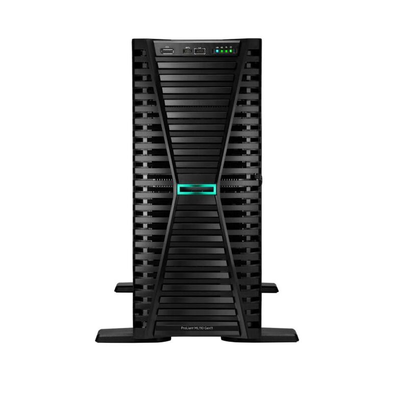 Hpe proliant ml110 gen11 4510 12-core 1p 64gb-r mr408i-o 8sff 2x480gb ssd 2x1000w rps eu server,  Sisteme server | electropc.ro