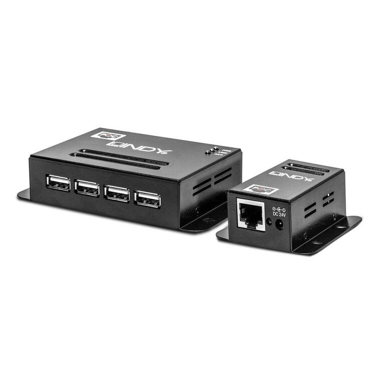 Lindy 50m 4 port usb 2.0 cat.5e extender  technical details  specifications  usb standard: usb 2.0 supported bandwidth: 480mbps maximum distance: 50m (164.04ft) transmission medium: cat.5/5e/6 or higher network cable chipset: ns1021 special features: powe,  Extendere audio-video | electropc.ro