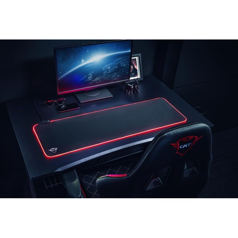 Mouse pad trust gxt 764 glide-flex flexible rgb, xxl, negru,  Mousepad | electropc.ro