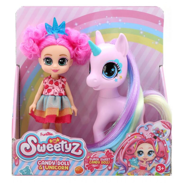 Papusa mini, sweetyz cu unicorn, 12 cm,  Papusi | electropc.ro