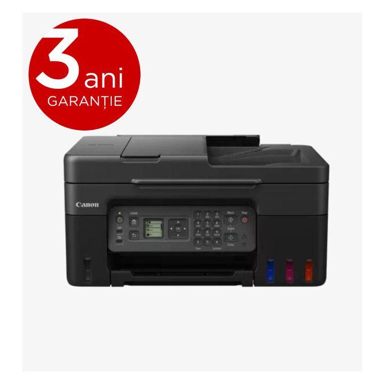 "multifunctional inkjet color ciss canon pixma g4470 , dimensiune a4(printare, copiere, scanare, fax), viteza imprimare 11ipm alb-negru, 6ipm color,rezolutie printare 4800x1200 dpi, imprimare fara margini, alimentarehartie 100 coli, adf 35 coli, scanner c,  Multifunctionale Inkjet | electropc.ro