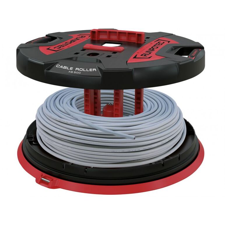 RUNPOTEC XB 500 T/XB500T - derulator tamburi cu extensie telescopica, diametru 500 mm, max 800 kg, include 2 bete pentru tragatoare 7.5mm, 10187,  Sisteme pentru role de cablu | electropc.ro