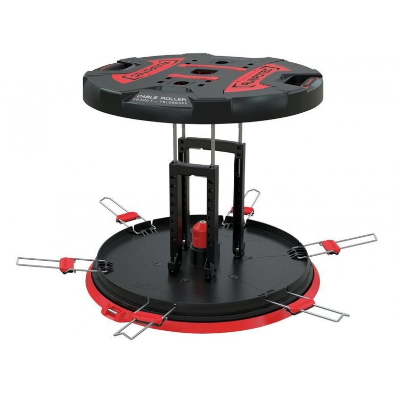 RUNPOTEC XB 500 T/XB500T - derulator tamburi cu extensie telescopica, diametru 500 mm, max 800 kg, include 2 bete pentru tragatoare 7.5mm, 10187,  Sisteme pentru role de cablu | electropc.ro