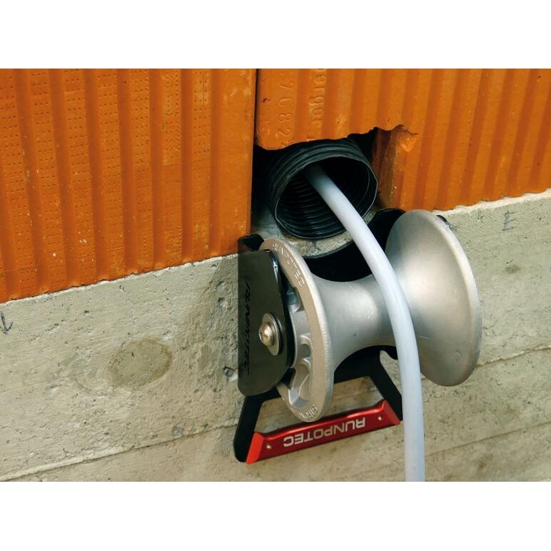 RUNPOTEC ghidaj cablu cu 1 rola, diametru rola - 130 mm, diametru cablu - max 100 mm, 10157,  Sisteme de tragere a cablurilor | electropc.ro