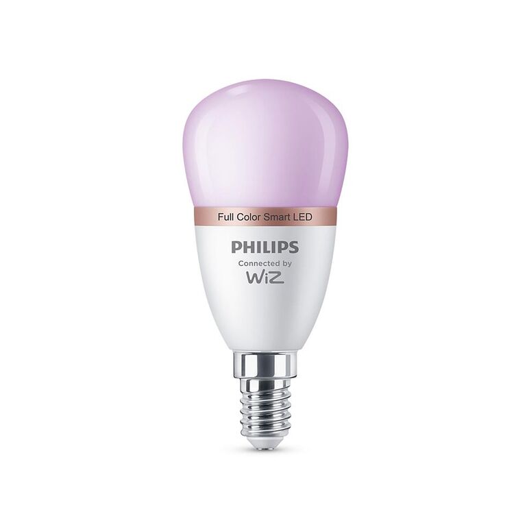Bec led rgb inteligent philips bulb p45, wi-fi, bluetooth, e14, 4.9w (40w), 470 lm, lumina alba si color (2200-6500k),  Becuri si Tuburi LED | electropc.ro