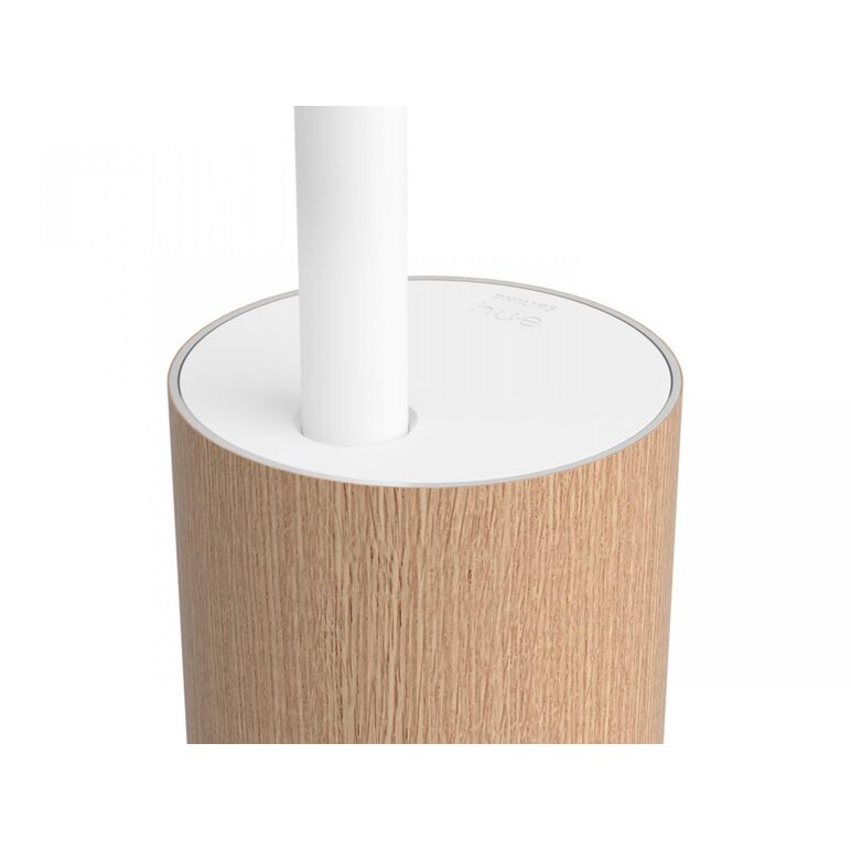 Lampadar led rgb philips hue gradient signe, bluetooth, 29w, 2550 lm, lumina alba si color (2000-6500k), ip20, 145.8cm, aluminiu/lemn, alb,  Lampi de interior | electropc.ro