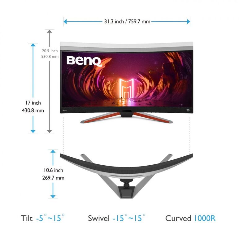 Monitor benq ex3410r 34 inch, panel type: va, backlight: led backlight, resolution: 3440x1440, aspect ratio: 21:9,  refresh rate:dp:144hz/ hdmi:120hz, response time gtg: 2ms(gtg), brightness: 350 cd/m², contrast (static): 3000:1, contrast (dynamic): 20m:1,  Monitoare LED | electropc.ro
