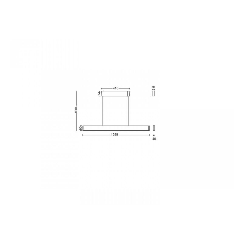 Pendul led rgb philips hue ensis, bluetooth, 79w (175w), 5500 lm, lumina alba si color (2200-6500k), ip20, 129.8cm, alb,  Lampi de interior | electropc.ro