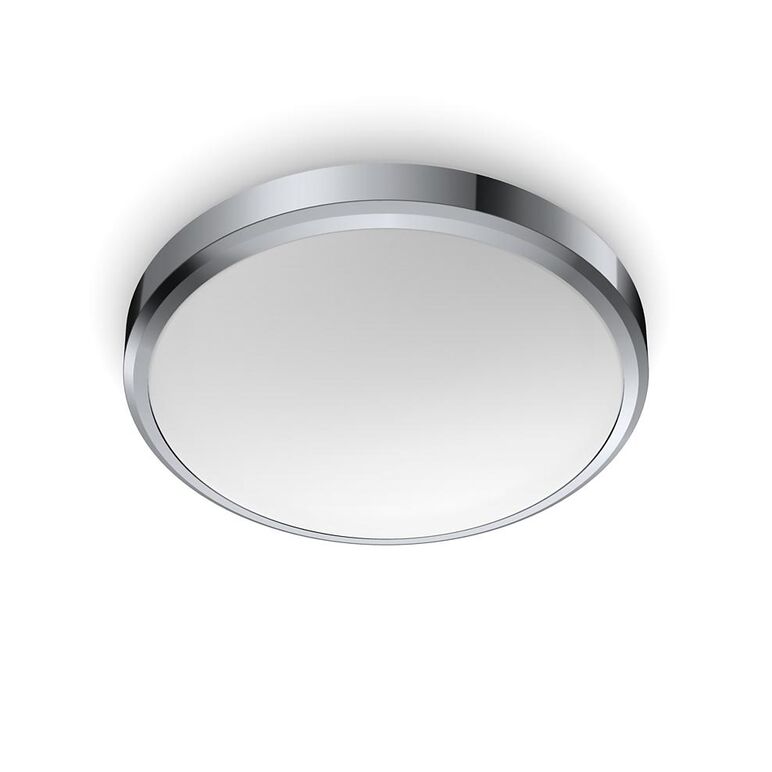 Plafoniera led philips doris cl257, 17w, 1700 lm, lumina neutra (4000k), ip44, 31.3cm, crom,  Lampi de interior | electropc.ro