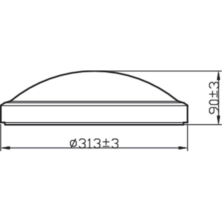 Plafoniera led philips doris cl257, 17w, 1700 lm, lumina neutra (4000k), ip44, 31.3cm, crom,  Lampi de interior | electropc.ro