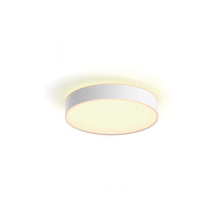 Plafoniera led philips hue devere, bluetooth, 19.2w, 2450 lm, lumina alba (2200-6500k), ip44, 38.1cm, alb, intrerupator cu variator inclus,  Lampi de interior | electropc.ro
