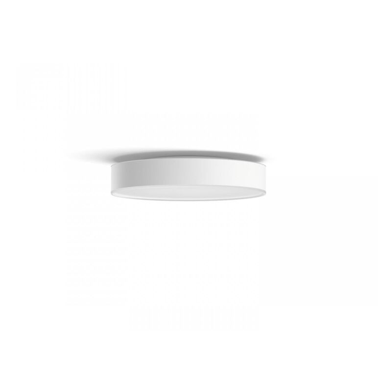 Plafoniera led philips hue devere, bluetooth, 19.2w, 2450 lm, lumina alba (2200-6500k), ip44, 38.1cm, alb, intrerupator cu variator inclus,  Lampi de interior | electropc.ro