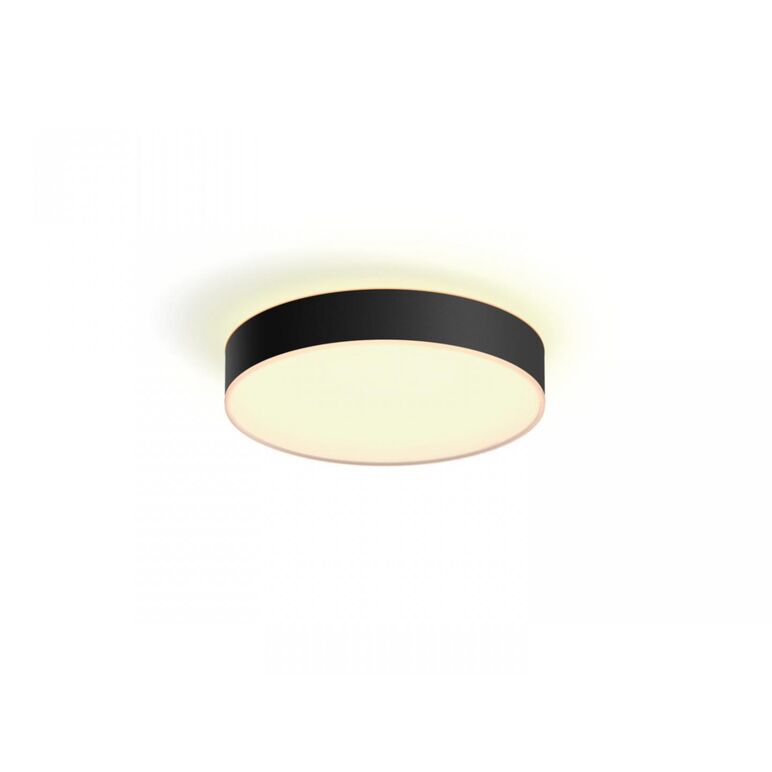 Plafoniera led philips hue enrave, bluetooth, 19.2w, 2450 lm, lumina alba (2200-6500k), ip20, 38.1cm, negru, intrerupator cu variator inclus,  Lampi de interior | electropc.ro