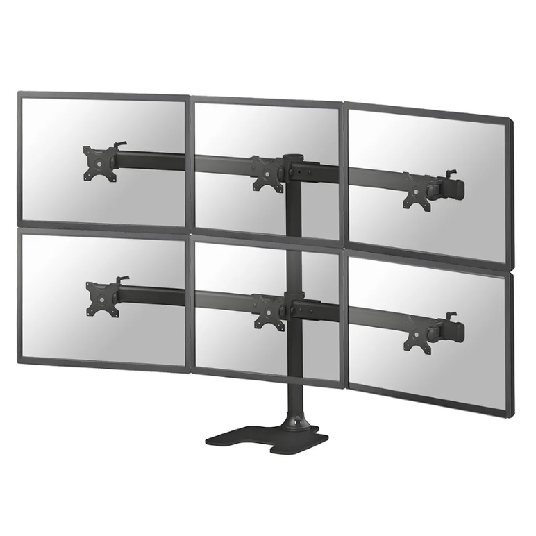 Suport de birou neomounts by newstar fpma-d700dd6, diagonala maxima 27", greutate maxima 8kg, suporta 6 monitoare, vesa 100x100, negru,  Suporturi TV & Monitor | electropc.ro