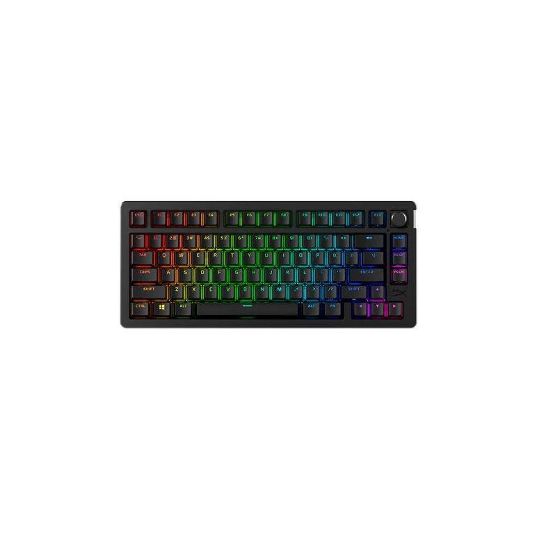 Tastatura gaming wireless mecanica hyperx alloy rise 75, switch-uri hx red – linear, dual mode 2,4ghz si bluetooth, hot-swappable, format 75%, pana la 80 de ore autonomie cu backlighting, pc/console,  Tastaturi | electropc.ro