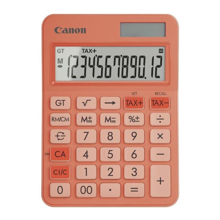 """calculator birou canon ls-125kb-or, orange, 12 digits, 29 keys, dual power, m+, m-,rm/cm, tax+, tax-""",  Calculatoare birou | electropc.ro