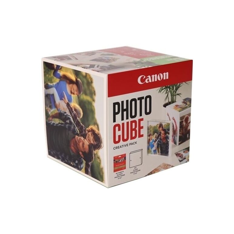 Canon pp-201 13x13cm photo cube wh/bl, 40 coli, 1 x rama foto.,  Hartie foto | electropc.ro