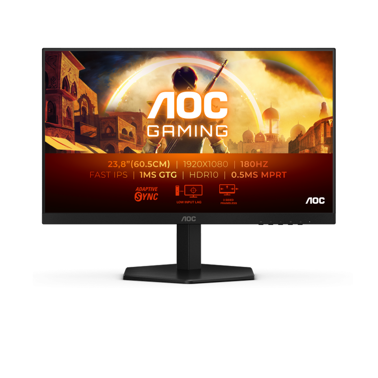 Monitor aoc 24" 24g42e, diagonal (inch): 24, diagonal (cm): 60.96, aspect ratio: 16:9, panel: ips, resolution: 1920x1080, refresh rate: 180hz, response time gtg: 1ms, response time mprt: 0.5ms, brightness (max): 300 cd/m², contrast (static) : 1000:1, cont,  Monitoare LED | electropc.ro